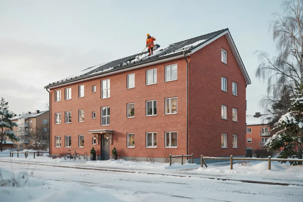 takskottning och halkbek mpning f r flerbostadshus i skarpn ck